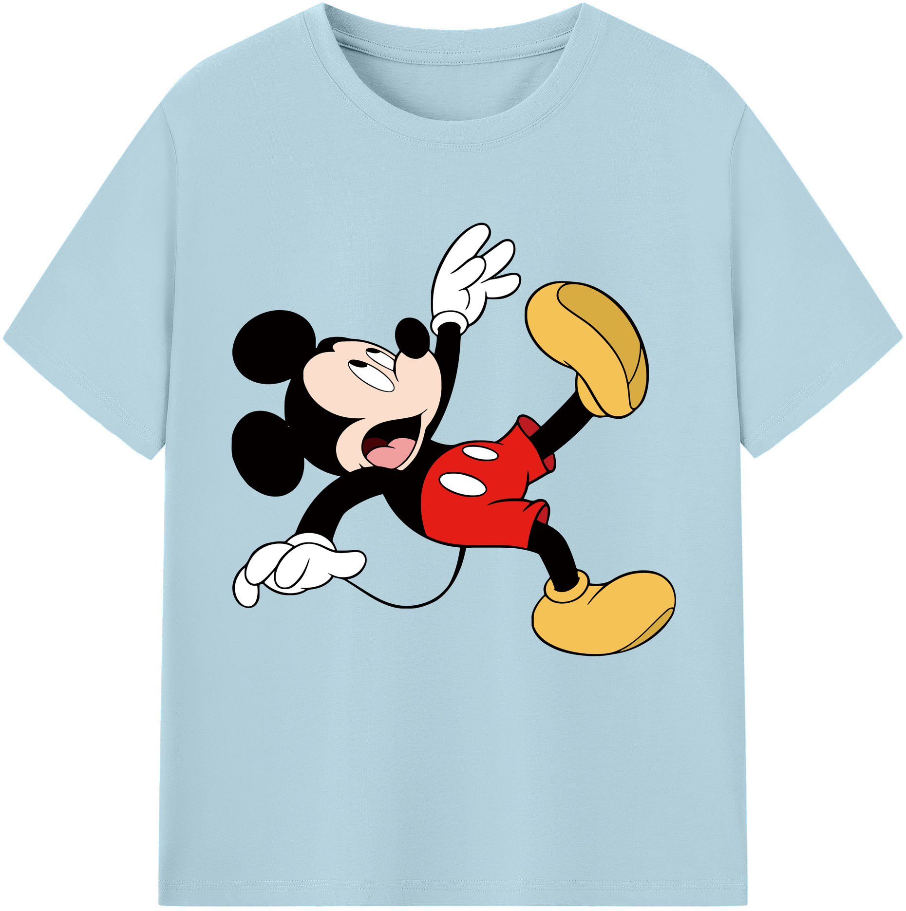 （画像用） ミッキーマウス Mickey Mouse 綿100％半袖Tシャツ（フロントプリント）